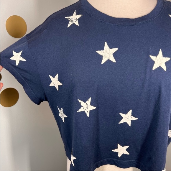 NWT Splendid Liberty Star Cropped Tee - Picture 4 of 10